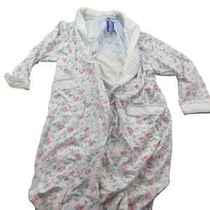 Sara Beth Womens Medium Floral Print Cotton Robe Loungewear